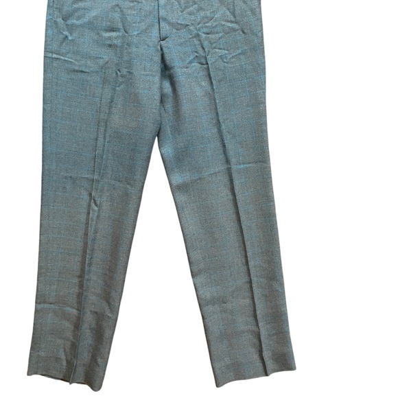 Vintage 80s Pleated Trousers Plaid High Waist Wash N Wear - Picture 3 of 16